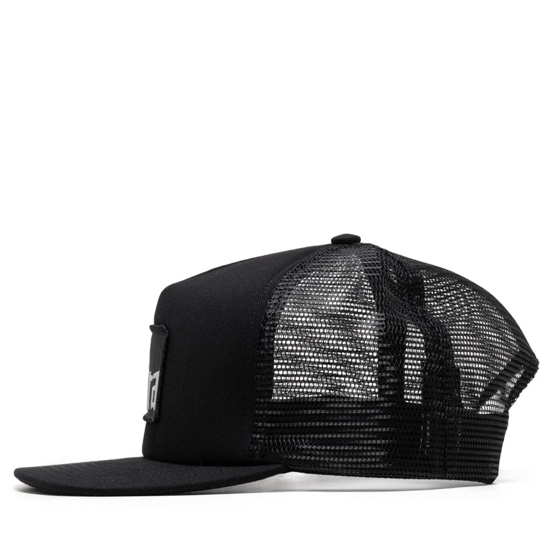 Parra Measuring Tape Logo 5 Panel Hat - Black