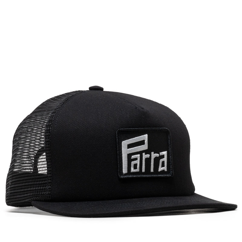 Parra Measuring Tape Logo 5 Panel Hat - Black