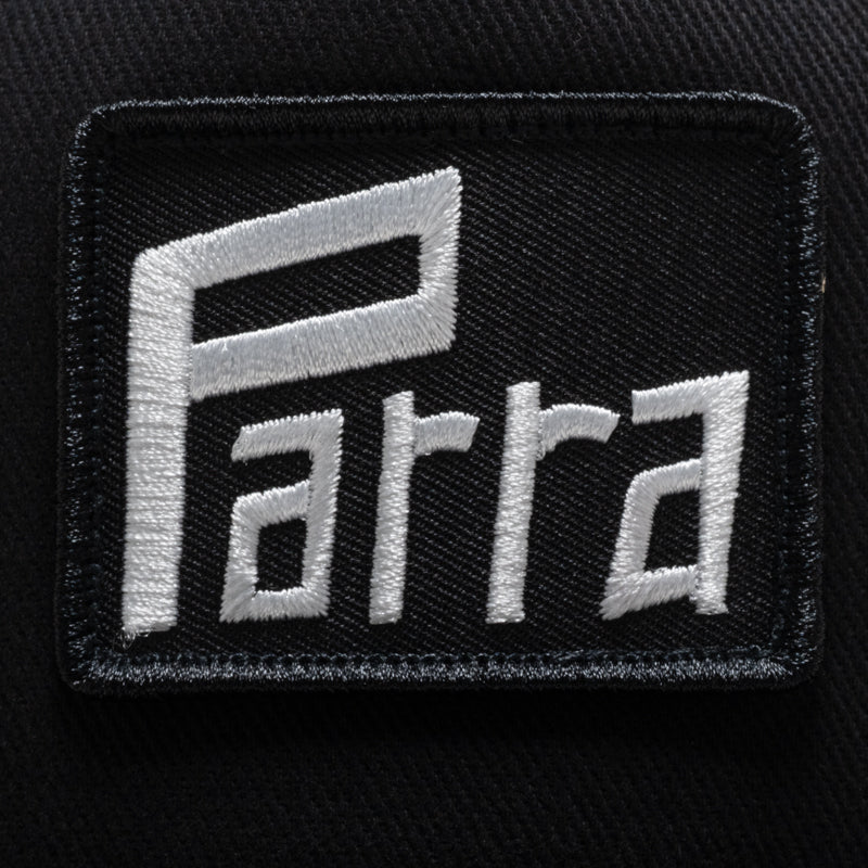 Parra Measuring Tape Logo 5 Panel Hat - Black