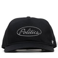 Politics x '47 Alternate Script Logo Hitch Snapback - Black