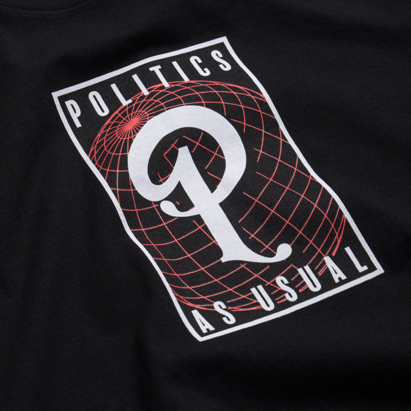 Politics Globe Tee - Black