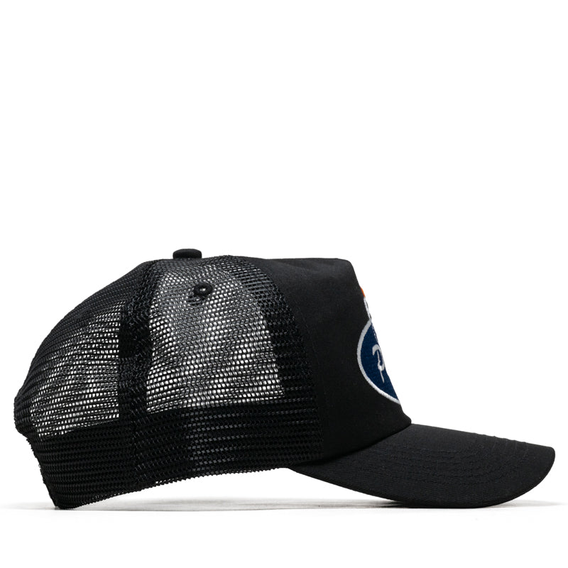 Politics Flaming Dice Trucker Hat - Black