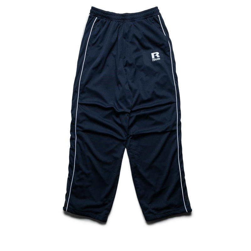 Rhude Mesh Piping Parachute Track Pants - Navy/White