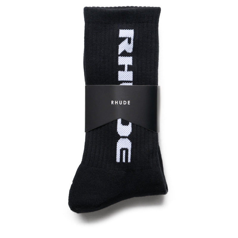 Rhude Tripoli Racing Logo Sock - Black/White