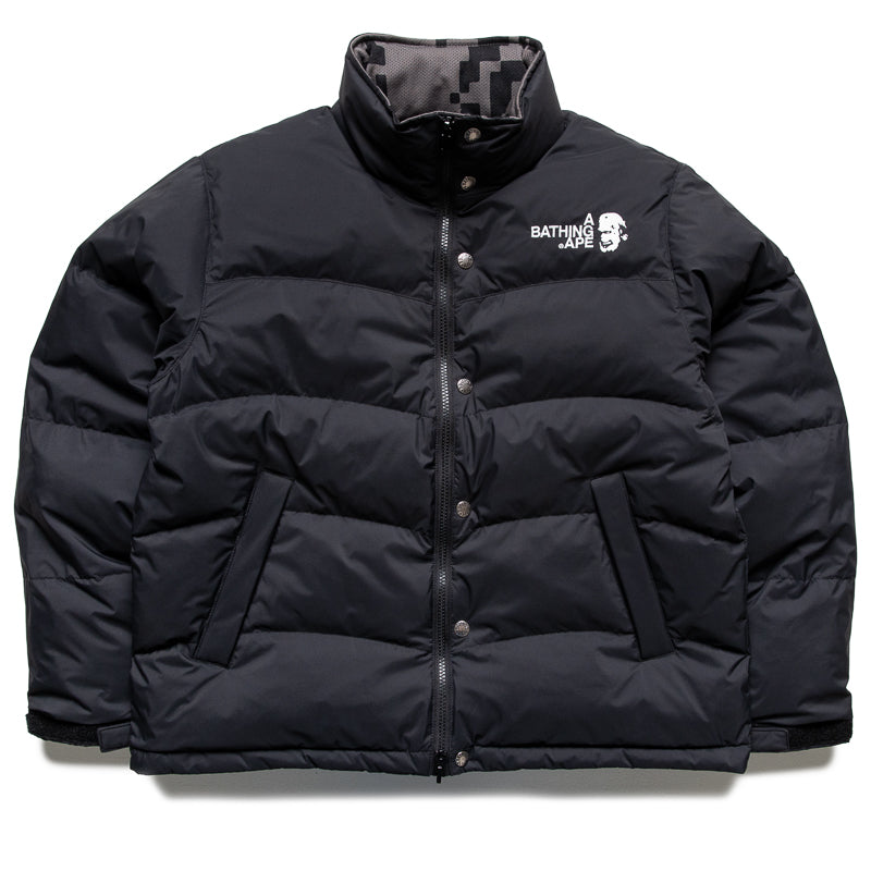Kazuki Kuraishi x A Bathing Ape Pixelate Camo Reversible Down Jacket - Black