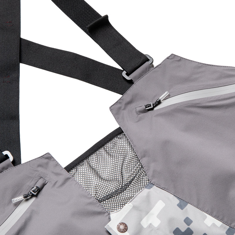 Kazuki Kuraishi x A Bathing Ape Pixelate Camo Shark 3 Layer Overalls - Charcoal