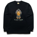 A Bathing Ape 1st Camo Milo Shark FZH L/S Tee - Black/Green