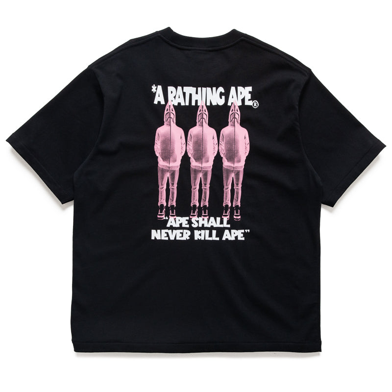 A Bathing Ape Shark Seijin Logo Tee - Black