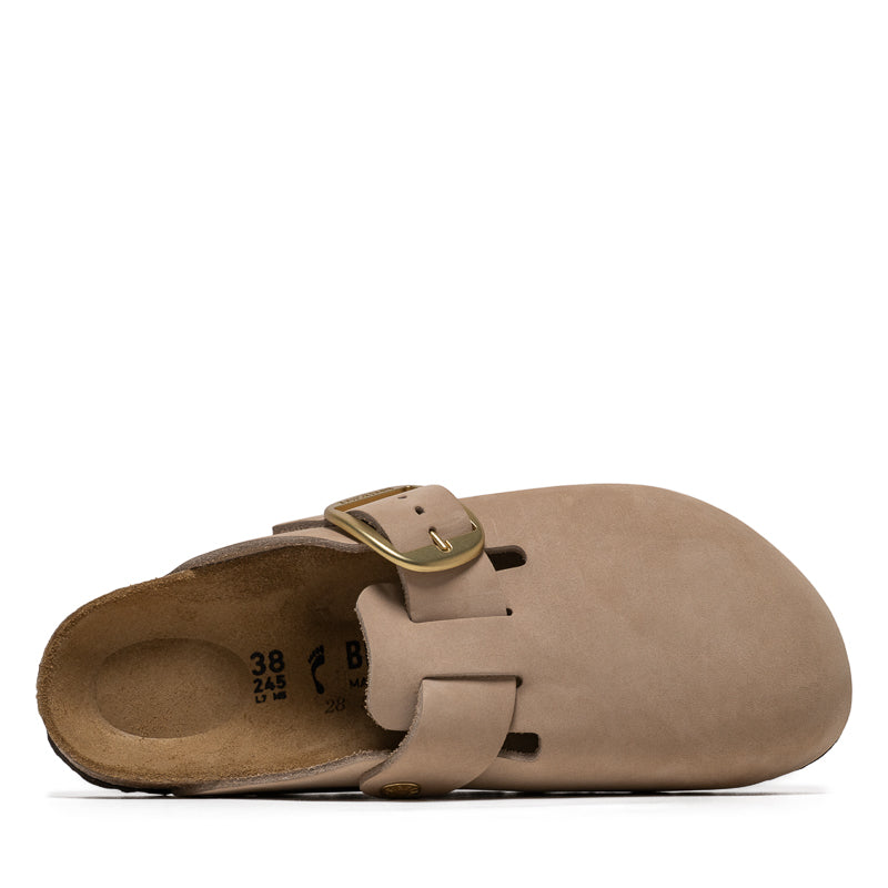 Women's Birkenstock Boston Big Buckle Nubuck - Sandcastle
