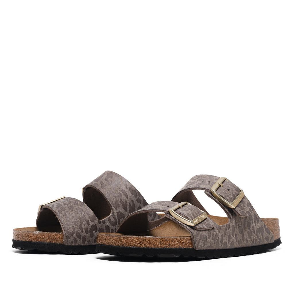 Women's Birkenstock Arizona Synthetic - Leopard Gray Taupe
