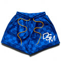 Diet Starts Monday Checkered Nylon Shorts - Blue