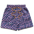 Diet Starts Monday Warped Checkered Shorts - Lavender/Navy