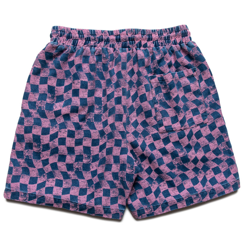 Diet Starts Monday Warped Checkered Shorts - Lavender/Navy