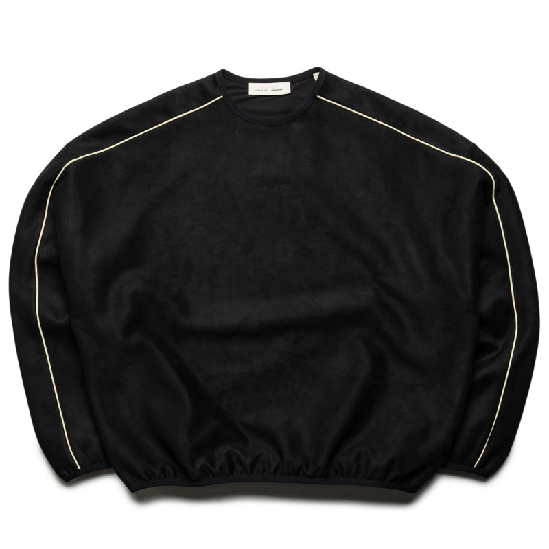 Fear Of God Essentials Suede Fleece Signature Modern Crewneck - Vintage Black