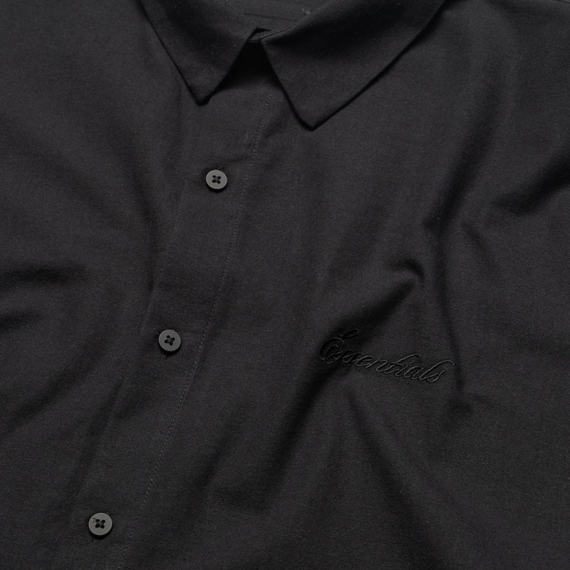 Fear Of God Essentials Signature Button Up Shirt - Black