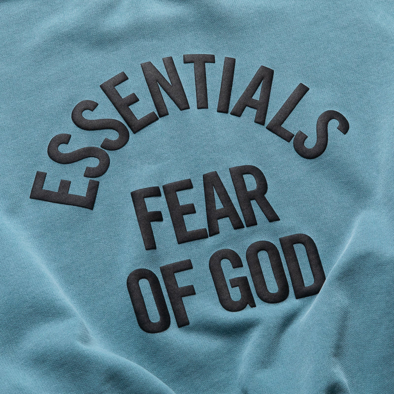 Kids Fear Of God Essentials Campus 90's Crewneck - Faded Coastal