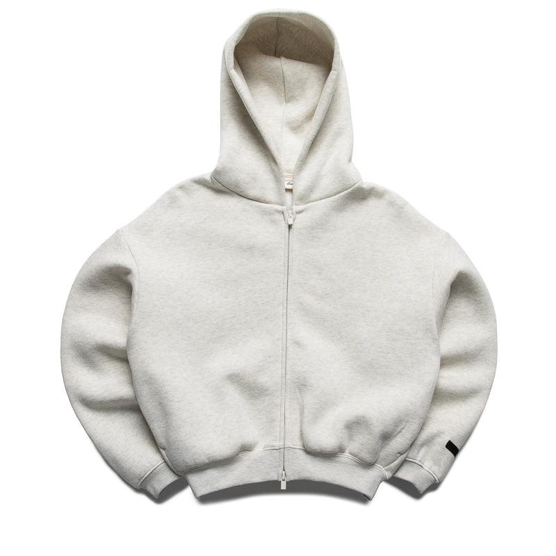 Kids Fear Of God Essentials Classic Full Zip Hoodie - Oatmeal Heather/Light Heather