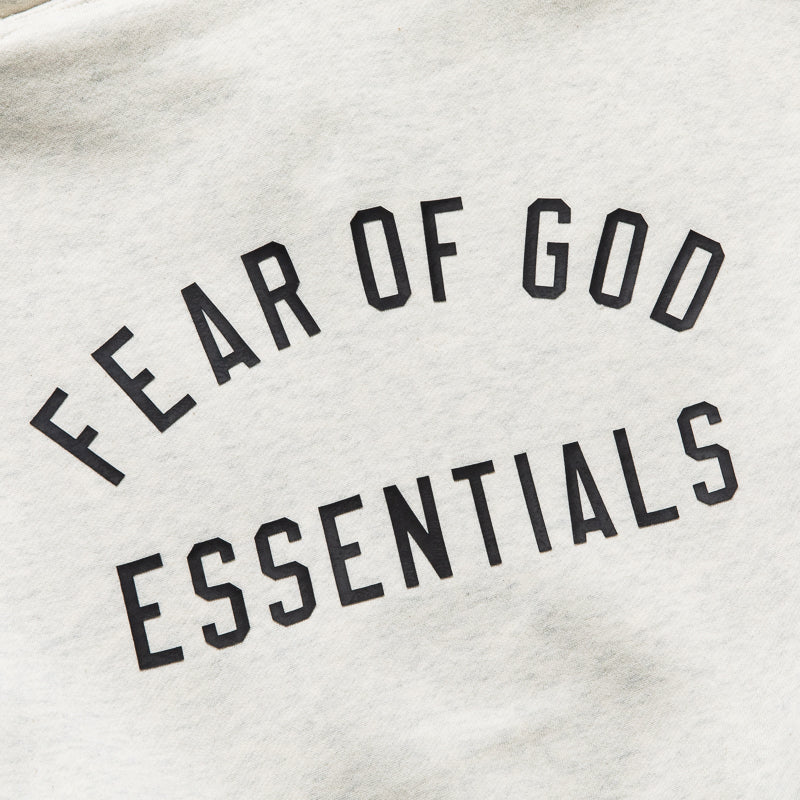 Kids Fear Of God Essentials Classic Full Zip Hoodie - Oatmeal Heather/Light Heather