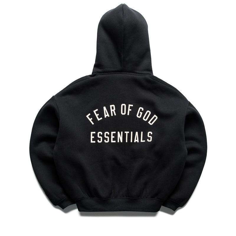 Kids Fear Of God Essentials Classic Full Zip Hoodie - Vintage Black