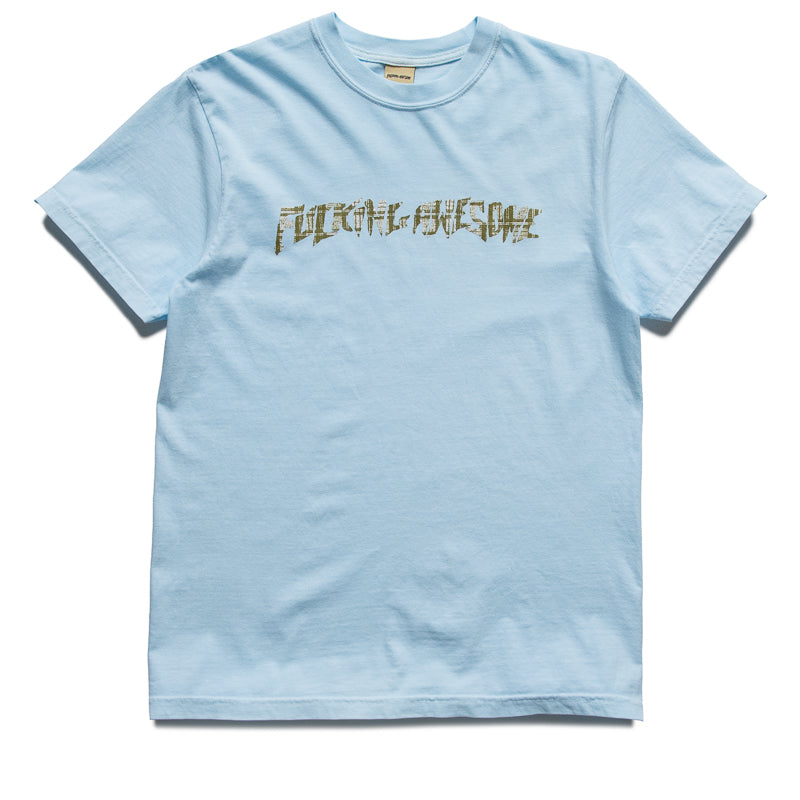 Fucking Awesome Plaid Photo Copy Tee - Light Blue