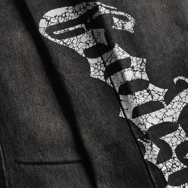 Godspeed New York OG Logo Flared Denim - Grey Wash