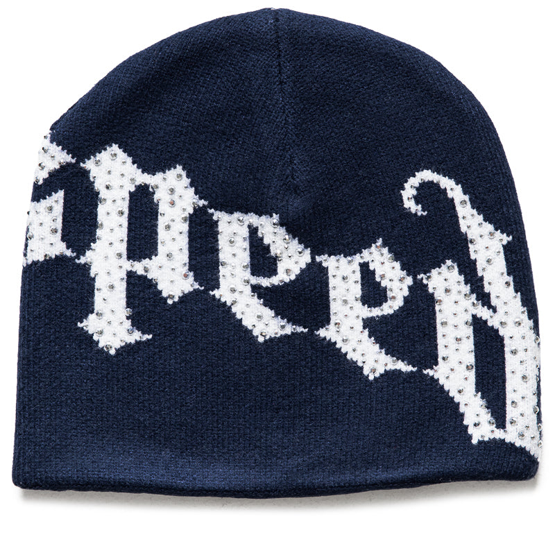 Godspeed New York OG Logo Studded Beanie - Navy/White