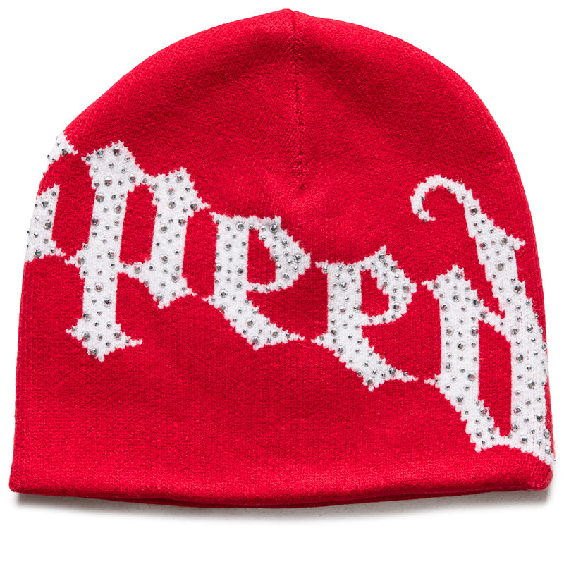 Godspeed New York OG Logo Studded Beanie - Red/White