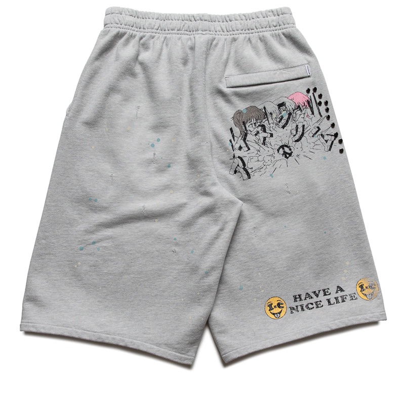 Ice Cream Milk Shake Terry Shorts - Heather Grey