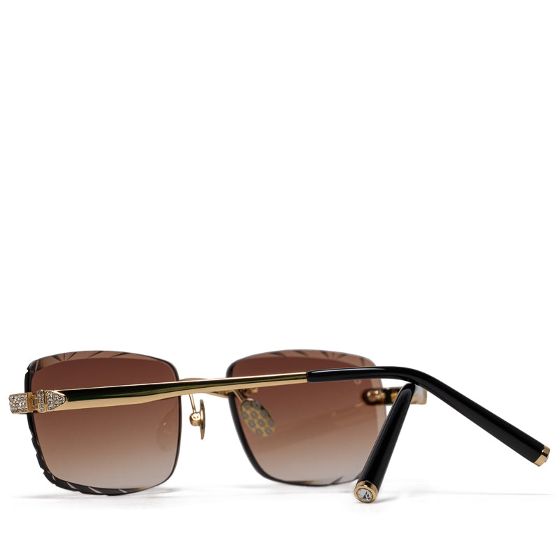 James Oro Iced Signature Gem Cut - Brown Tint/Gold