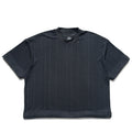 Jungles Stripe Knit S/S Tee - Charcoal