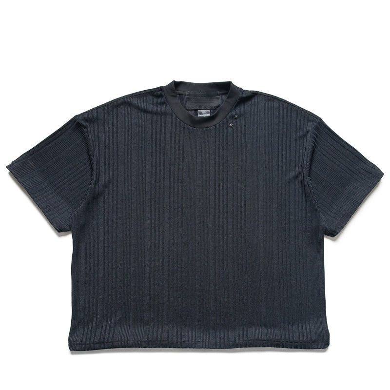 Jungles Stripe Knit S/S Tee - Charcoal