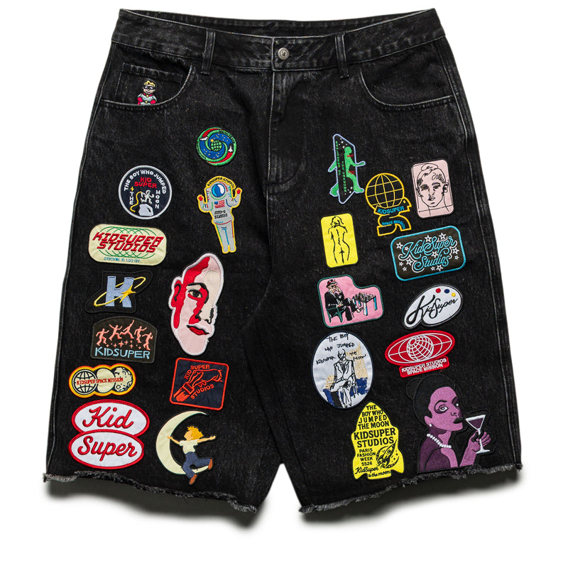 KidSuper Patches Denim Short - Black