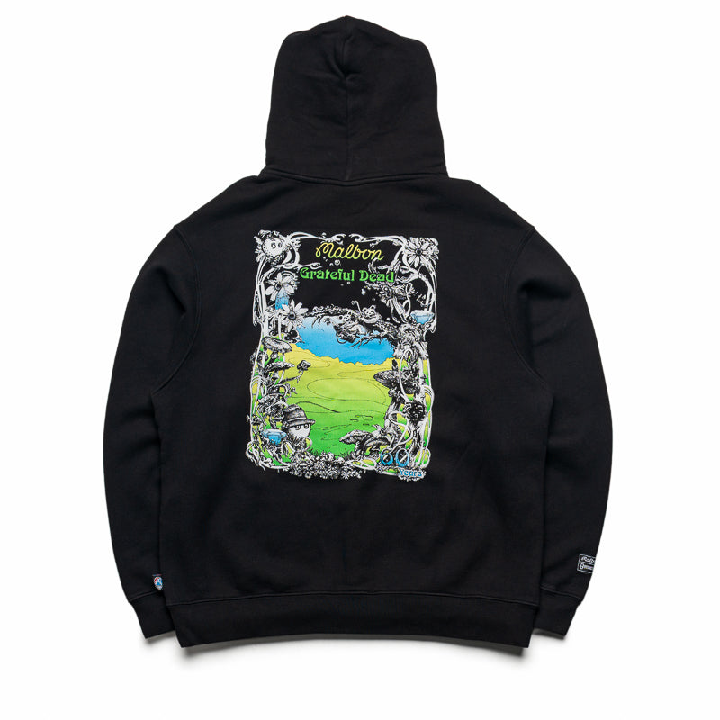Malbon Golf x Grateful Dead Fesque Hoodie - Black