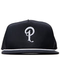 Malbon Golf Evergreen Poly Rope 5 Panel Hat - Black