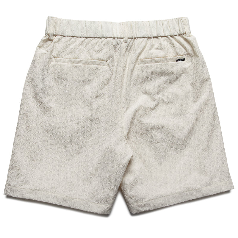 Malbon Golf & Bass Club Seersucker Windshort - Ivory