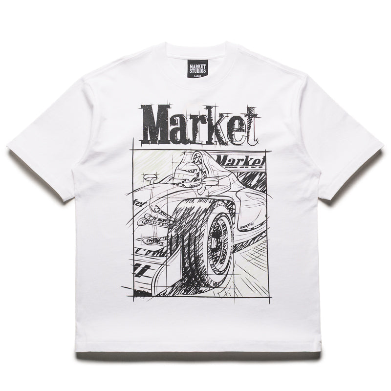Market Scribbled Formula UV Tee - White