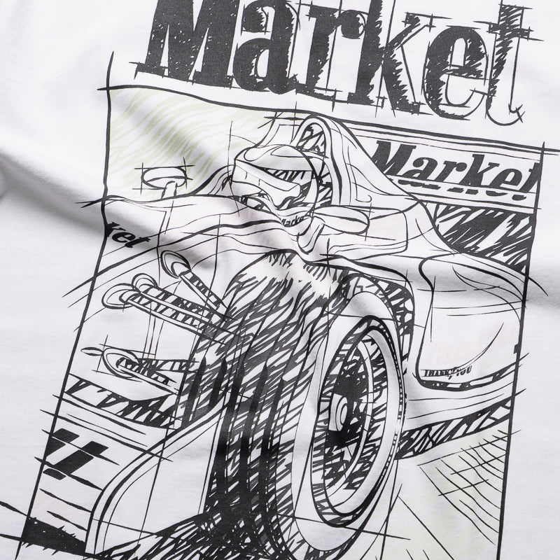 Market Scribbled Formula UV Tee - White