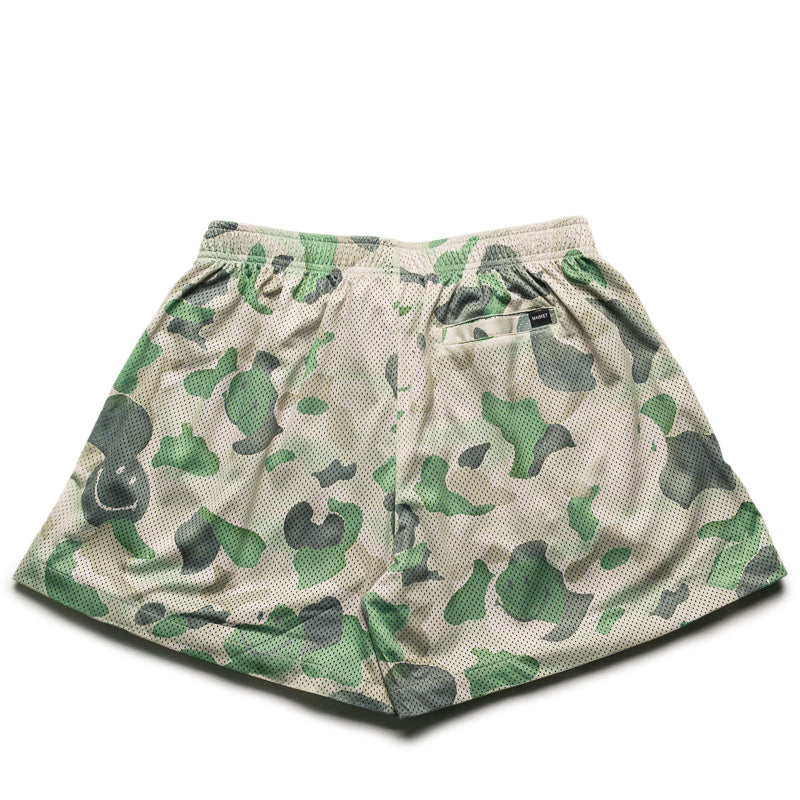 Market Smiley Mesh Shorts - Cream/Green