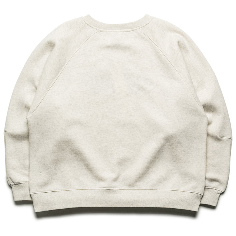 Metalwood Studio Plaid Oval Logo Raglan Crewneck - Heather Grey