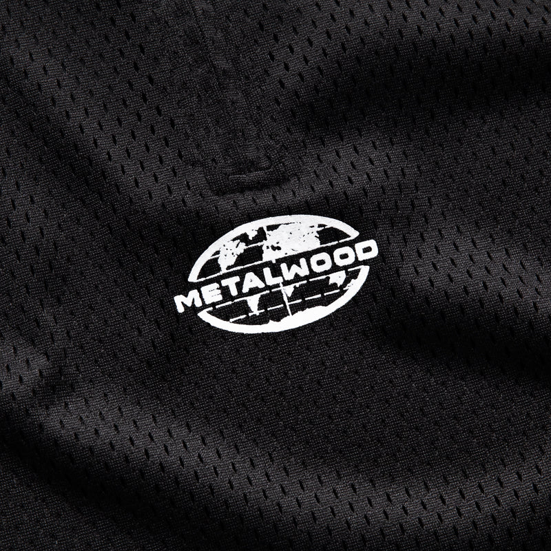 Metalwood Studio Quarter Zip Jersey Polo - Black