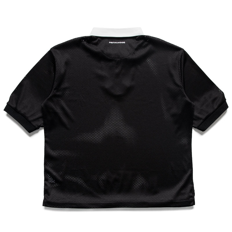 Metalwood Studio Quarter Zip Jersey Polo - Black