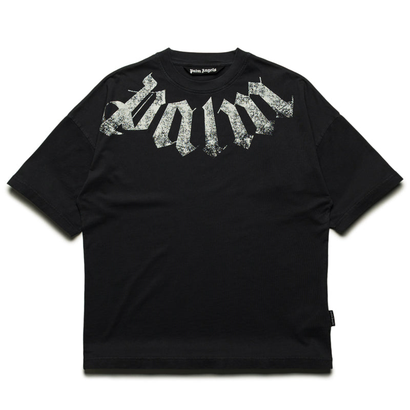 Palm Angels Big Neck Logo Loose Tee - Black