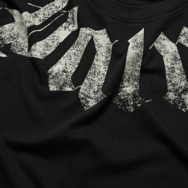 Palm Angels Big Neck Logo Loose Tee - Black