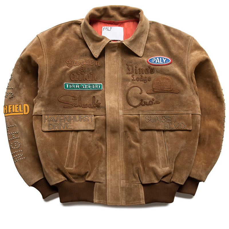 Paly Hollywood Sunset Blvd. Sponsored Suede Jacket - Tan