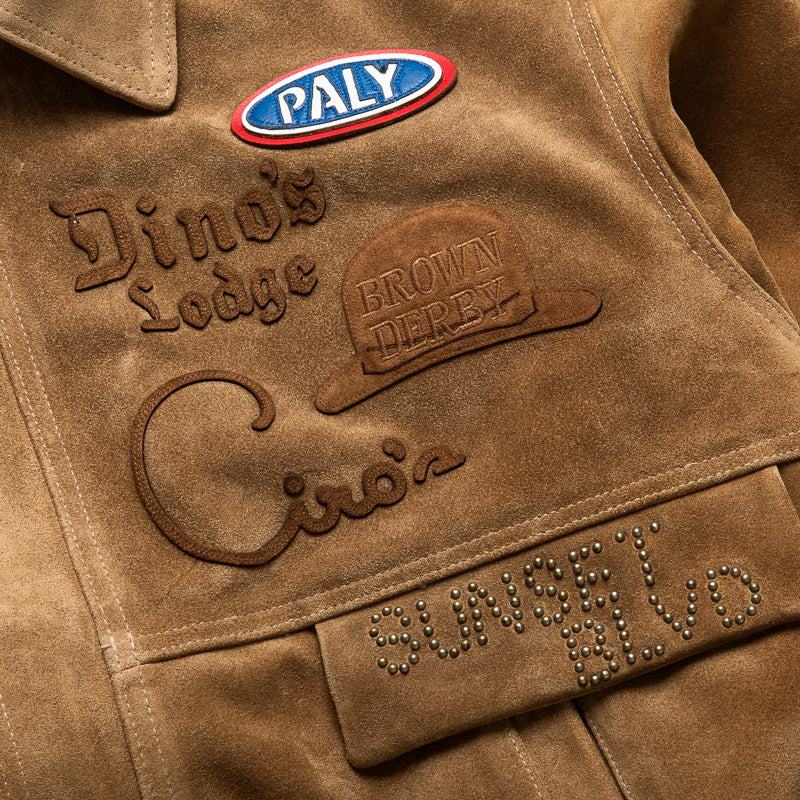 Paly Hollywood Sunset Blvd. Sponsored Suede Jacket - Tan