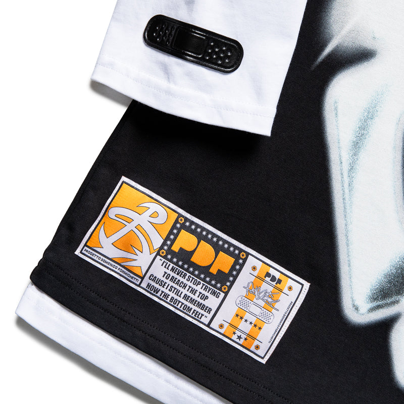 PDF Channel No Name A L/S Tee - Black/White