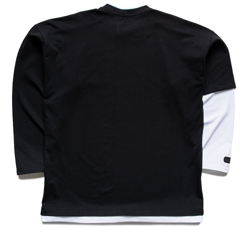 PDF Channel No Name A L/S Tee - Black/White