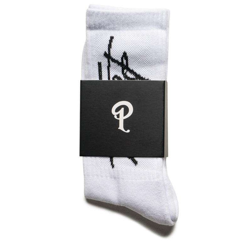 Politics Graffiti Logo Socks - White/Black