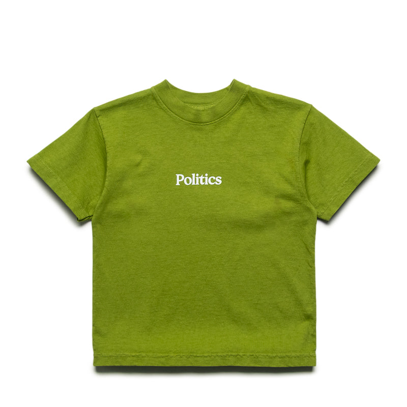 Kids Politics Serif Logo Tee - Celery