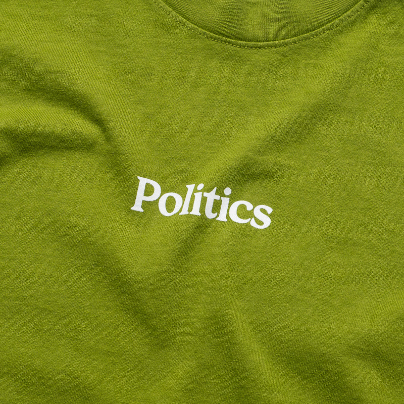 Kids Politics Serif Logo Tee - Celery